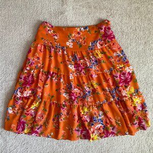 Chaps Floral Skirt
